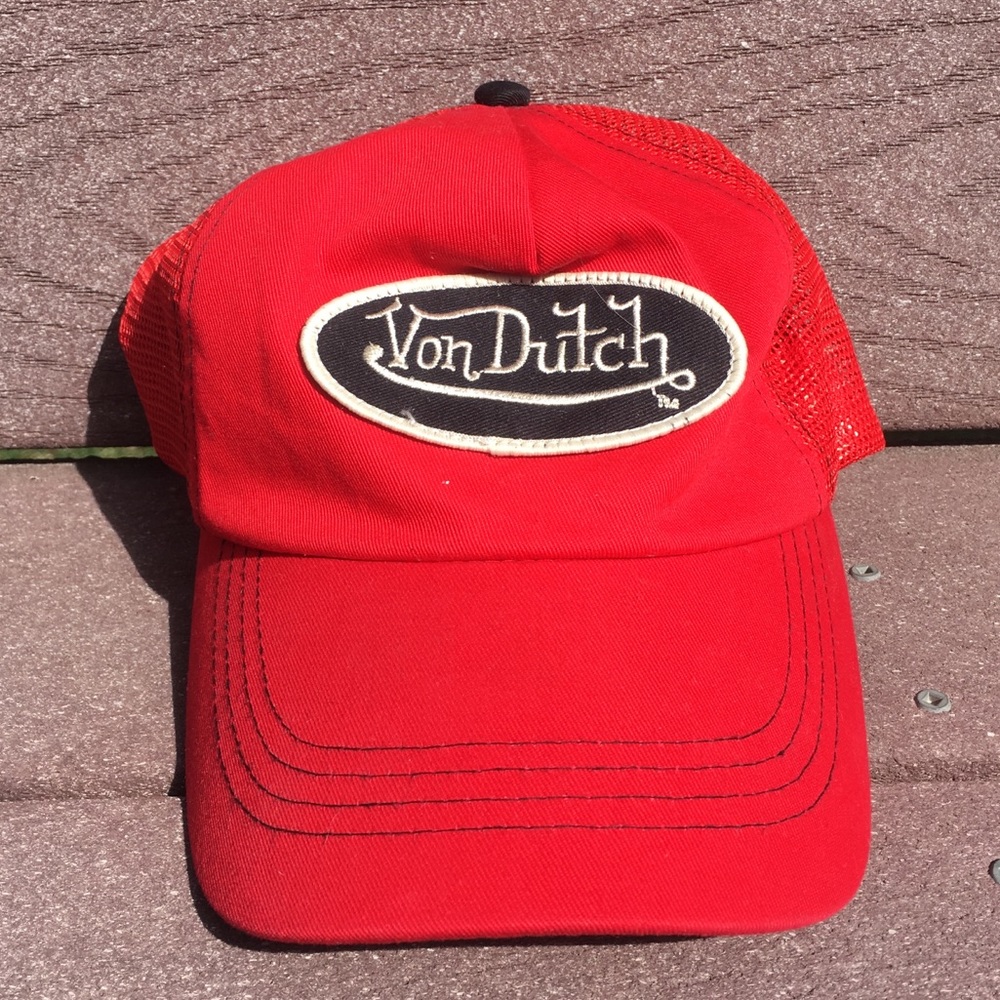 Von Dutch Red Trucker Cap